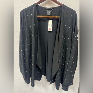 Catherines Black Jacket with Gold Studs